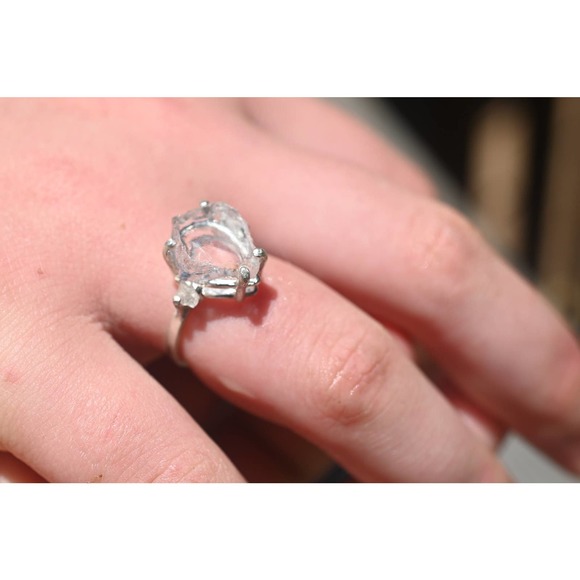 Engagement rings, raw diamond ring, raw stone ring, alternative engageme… - Picture 2 of 2